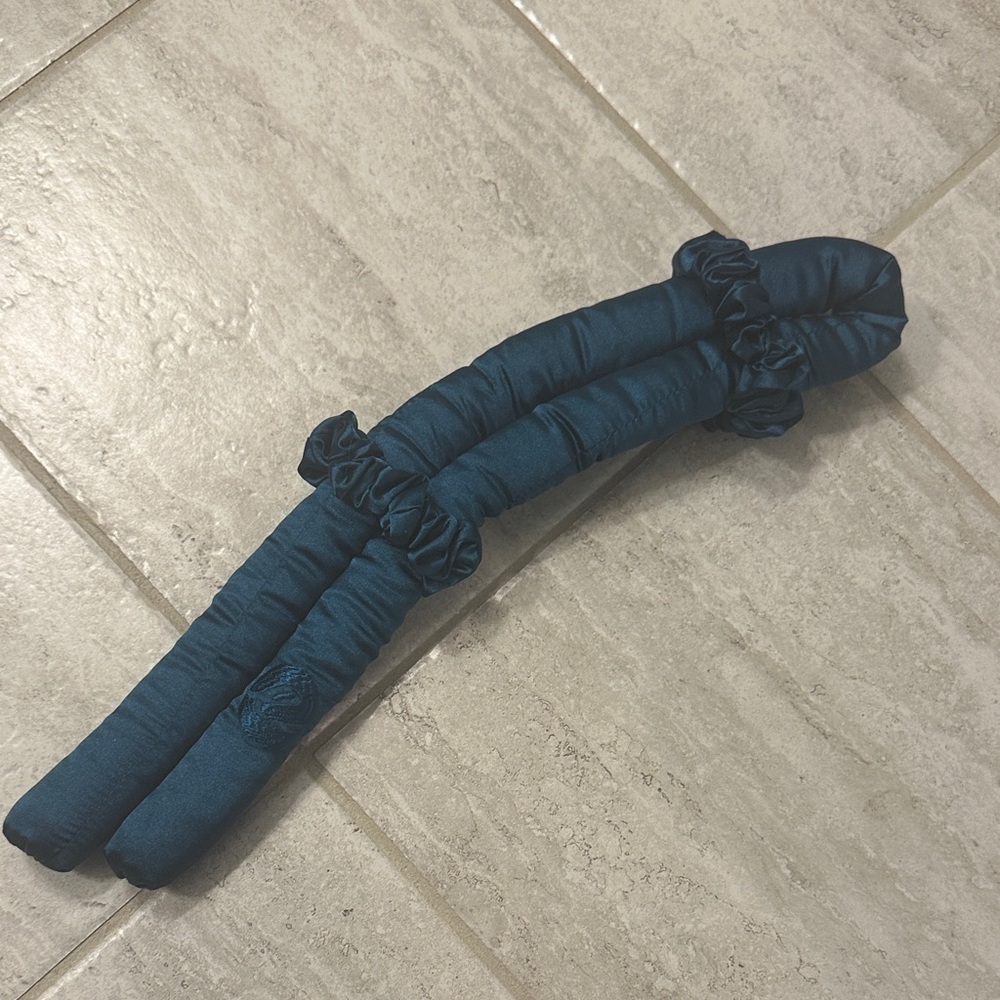 Blue Satin Hair Rollers